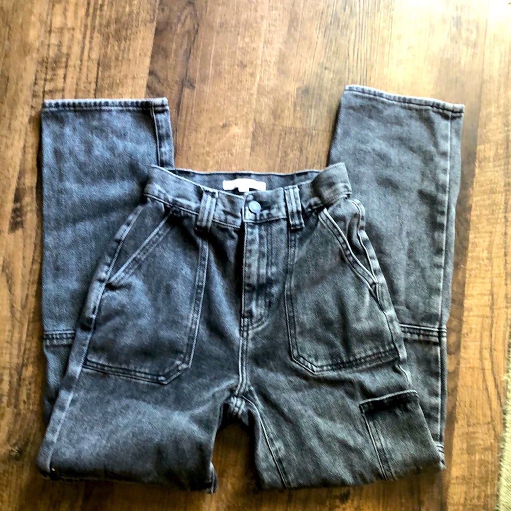 🌞🌞🌞PACSUN HIGH WAIST CARGO STYLE JEANS SIZE 23 WAIST EUC 🌞🌞🌞